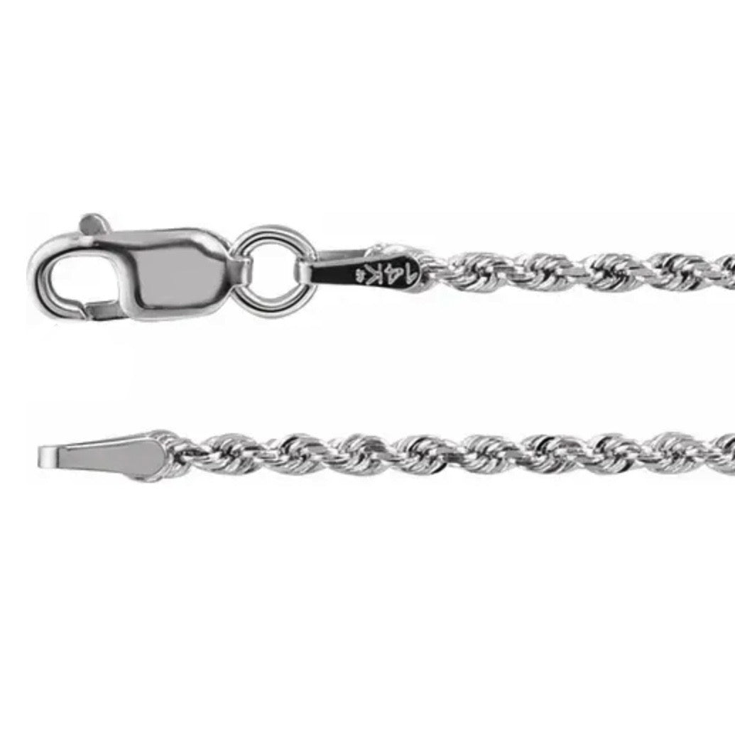 Diamond Cut Rope, ~1.6mm, Necklace & Bracelet