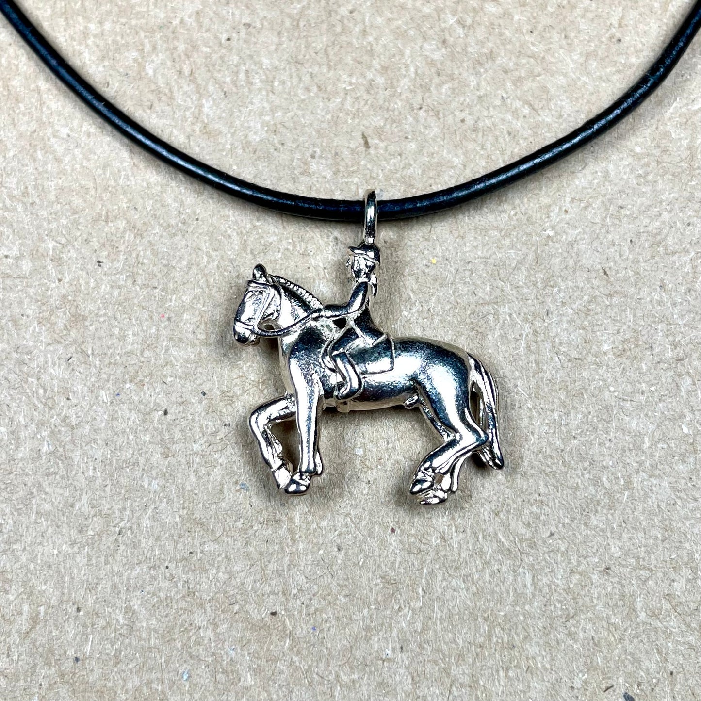 Horse & Rider - English Dressage, Pendant - Charm (Gold: Please Contact Us For Current Pricing)