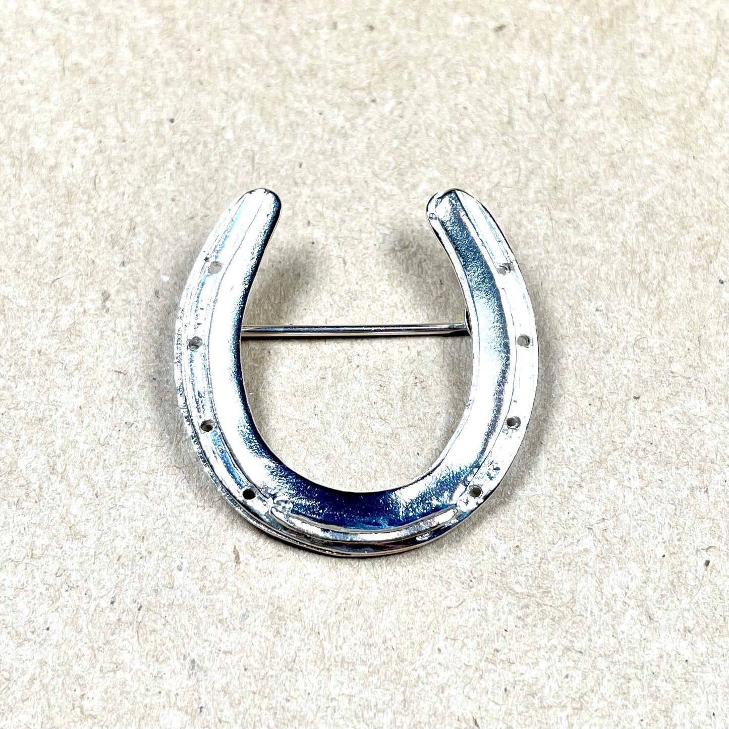 Horseshoe Racing Plate, Pin - Brooch (Gold: Please Contact Us For Current Pricing)