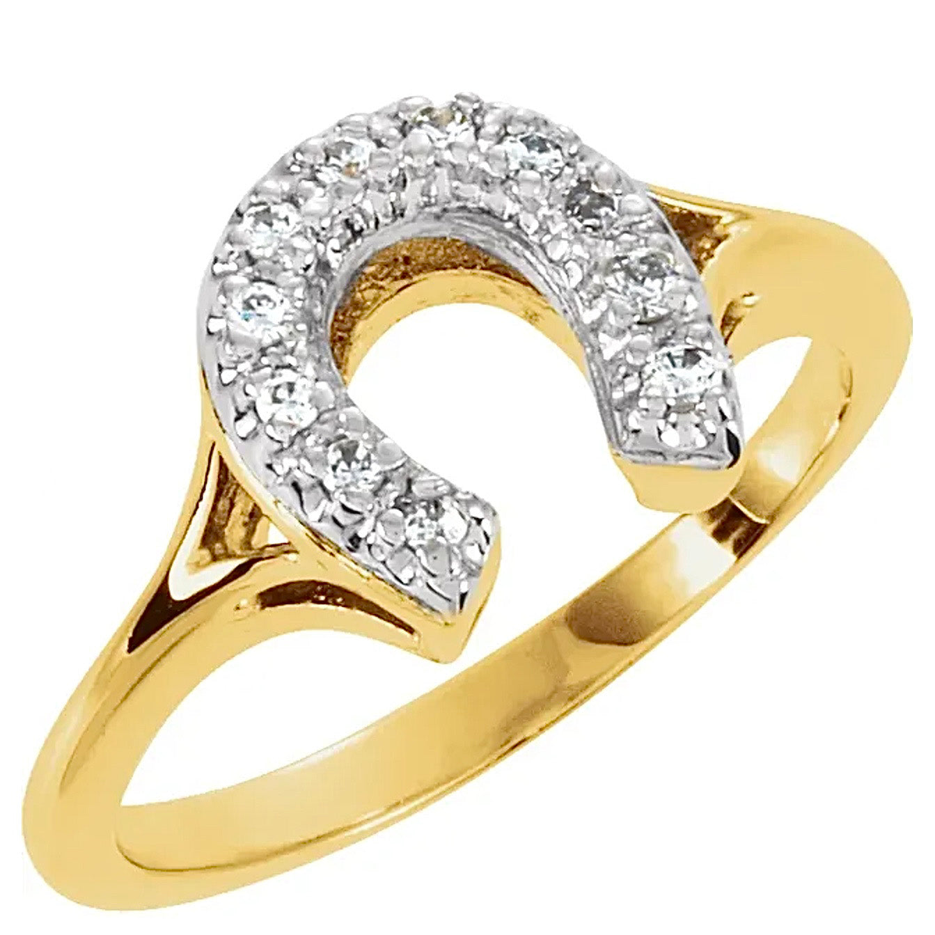 Horseshoe Ring with 11 Stones (Please Contact Us For Current Pricing)