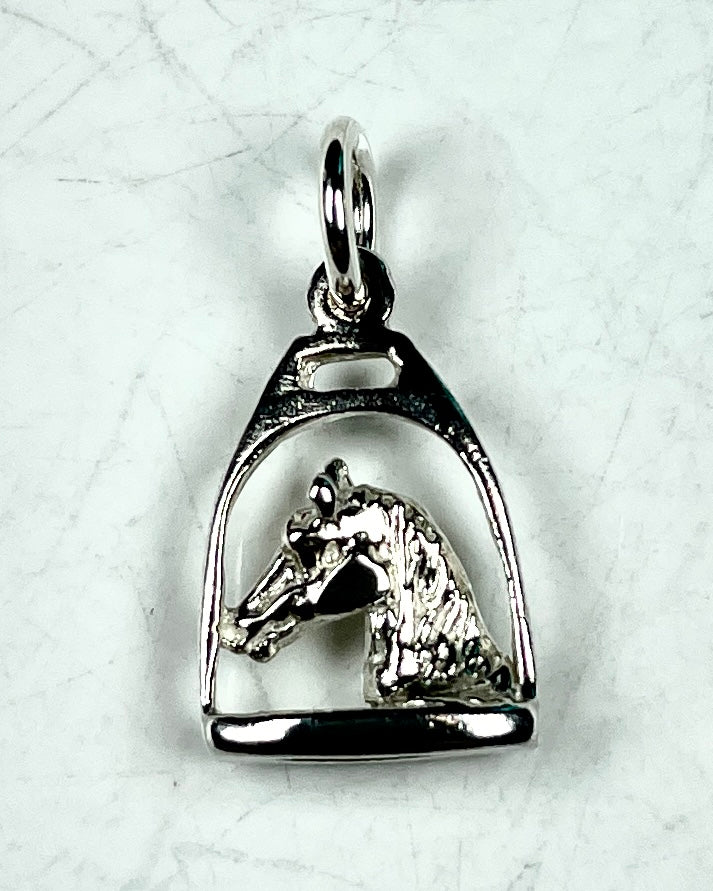 Horse Head in English Irons, Pendant - Charm (Gold: Please Contact Us For Current Pricing)