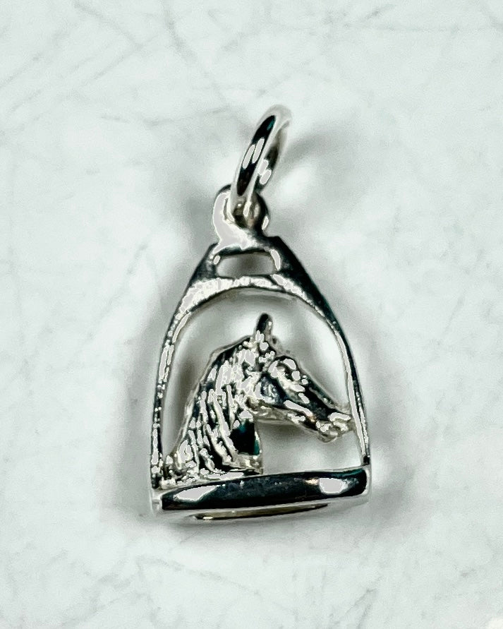 Horse Head in English Irons, Pendant - Charm (Gold: Please Contact Us For Current Pricing)