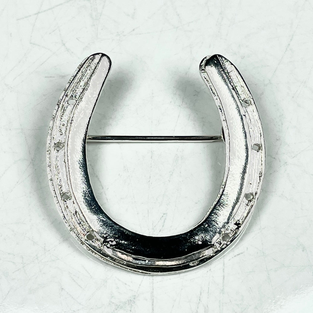Horseshoe Racing Plate, Pin - Brooch (Gold: Please Contact Us For Current Pricing)