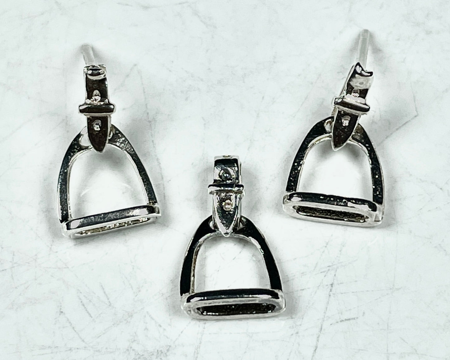 English Irons & Leathers, Pendant & Earring Set (Gold: Please Contact Us For Current Pricing)