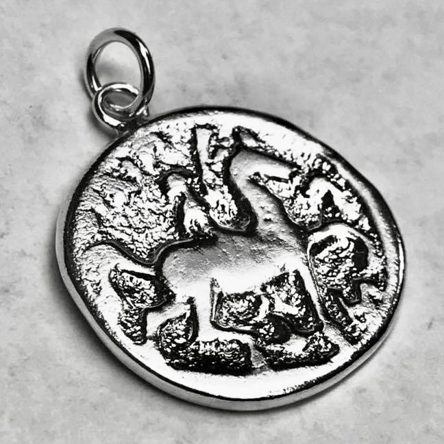 Ancient Horse Coin Replica Pendant "Facing Right" (Gold: Please Contact Us For Current Pricing)