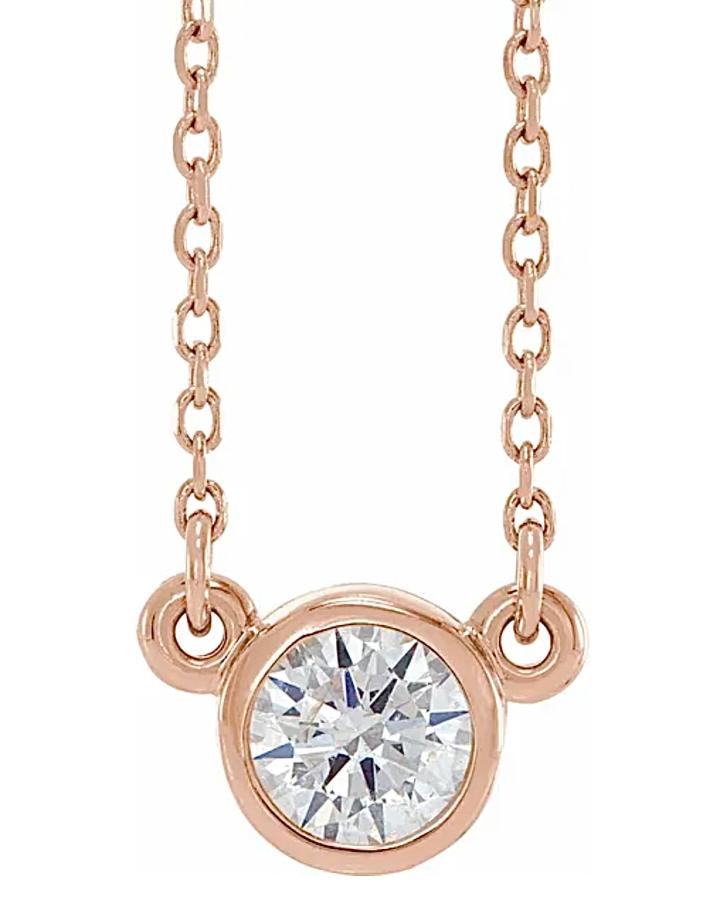 Bezel Set Stone Necklace, 22 Stones Offered (Please Contact Us For Current Pricing)