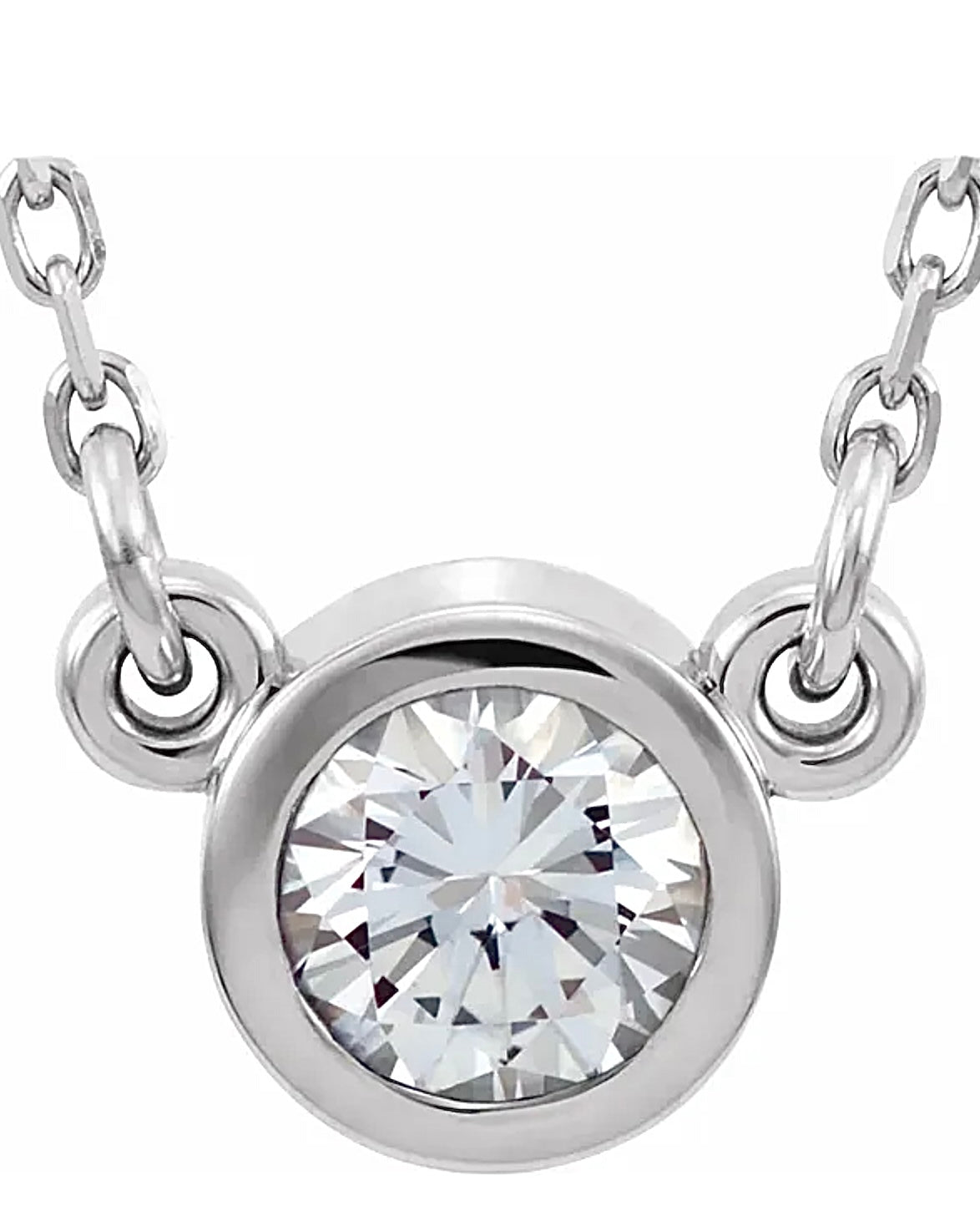 Bezel Set Stone Necklace, 22 Stones Offered (Please Contact Us For Current Pricing)
