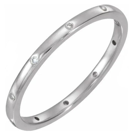 Flush Set Band Series, 11 Stone, ~0.04ct Total (Please Contact Us For Current Pricing)