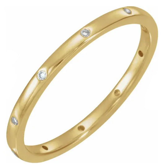 Flush Set Band Series, 11 Stone, ~0.04ct Total (Please Contact Us For Current Pricing)