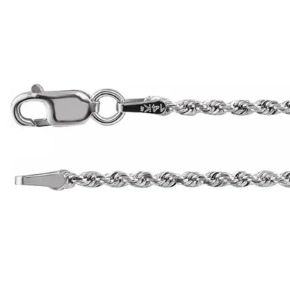 Diamond Cut Rope, ~1.6mm, Necklace & Bracelet