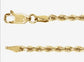 Diamond Cut Rope, ~2.4mm, Necklace & Bracelet  (Gold: Please Contact Us For Current Pricing)