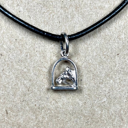 Horse Head in English Irons, Pendant - Charm (Gold: Please Contact Us For Current Pricing)