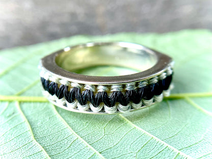 Horsehair Ring, Woven Channel Band