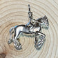 Horse & Rider - English Dressage, Pendant - Charm  (Gold: Please Contact Us For Current Pricing)