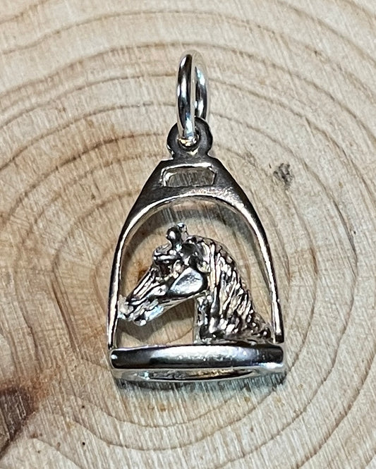 Horse Head in English Irons, Pendant - Charm (Gold: Please Contact Us For Current Pricing)