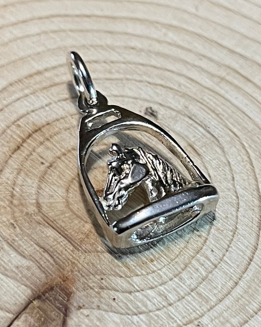 Horse Head in English Irons, Pendant - Charm (Gold: Please Contact Us For Current Pricing)