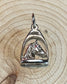 Horse Head in English Irons, Pendant - Charm  (Gold: Please Contact Us For Current Pricing)