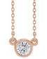 Bezel Set Stone Necklace, 22 Stones Offered (Please Contact Us For Current Pricing)