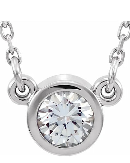 Bezel Set Stone Necklace, 22 Stones Offered (Please Contact Us For Current Pricing)