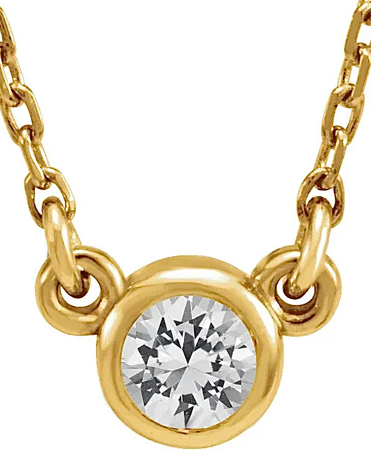 Bezel Set Stone Necklace, 22 Stones Offered (Please Contact Us For Current Pricing)