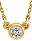 Bezel Set Stone Necklace, 22 Stones Offered (Please Contact Us For Current Pricing)