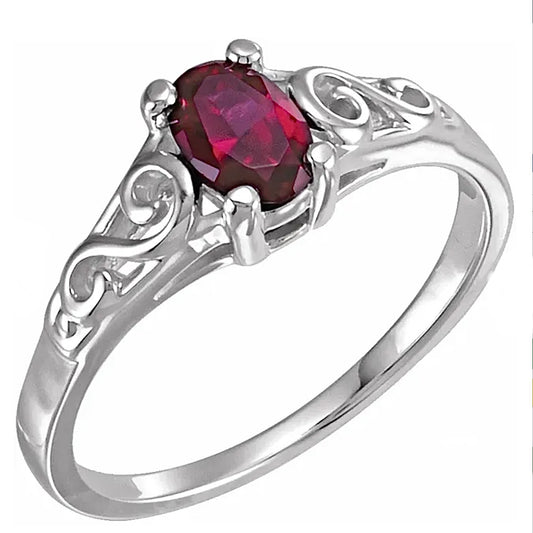 Youth Imitation Birthstone Ring (Gold: Please Contact Us For Current Pricing)