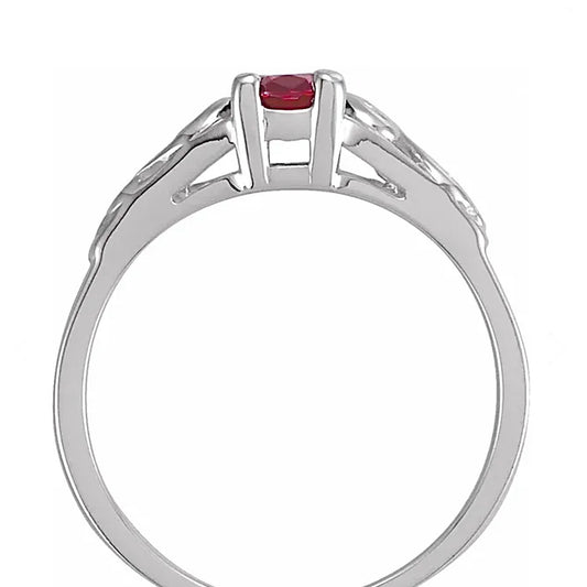 Youth Imitation Birthstone Ring (Gold: Please Contact Us For Current Pricing)